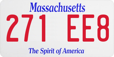 MA license plate 271EE8