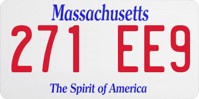 MA license plate 271EE9
