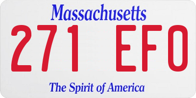 MA license plate 271EF0