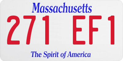 MA license plate 271EF1