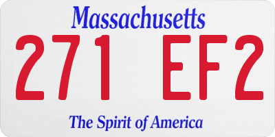MA license plate 271EF2