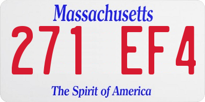 MA license plate 271EF4