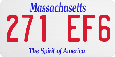 MA license plate 271EF6