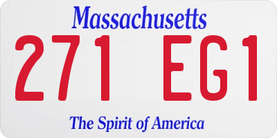 MA license plate 271EG1