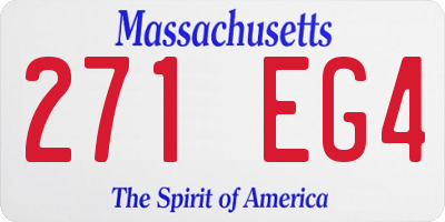 MA license plate 271EG4