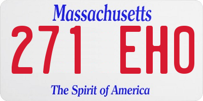 MA license plate 271EH0