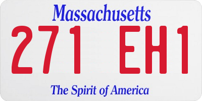 MA license plate 271EH1