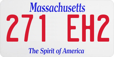 MA license plate 271EH2