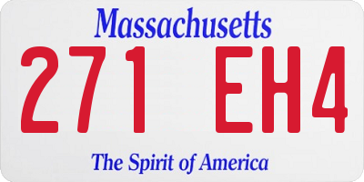 MA license plate 271EH4