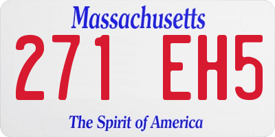 MA license plate 271EH5