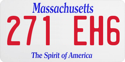 MA license plate 271EH6