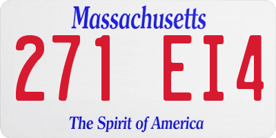 MA license plate 271EI4