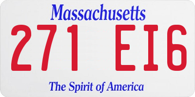 MA license plate 271EI6