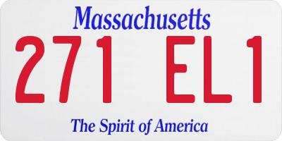 MA license plate 271EL1