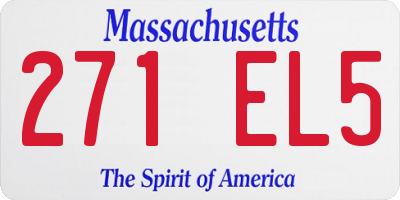 MA license plate 271EL5