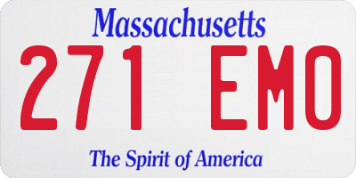 MA license plate 271EM0