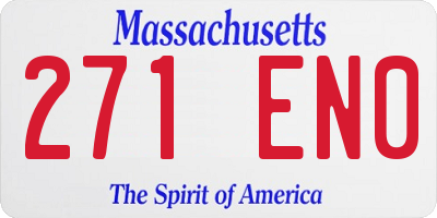MA license plate 271EN0