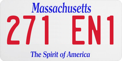 MA license plate 271EN1