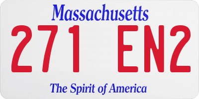 MA license plate 271EN2