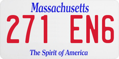 MA license plate 271EN6