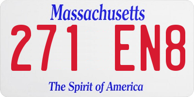 MA license plate 271EN8