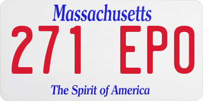 MA license plate 271EP0