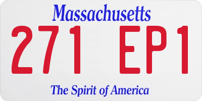 MA license plate 271EP1