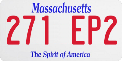 MA license plate 271EP2