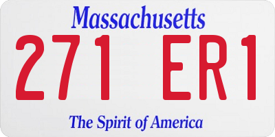 MA license plate 271ER1