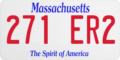 MA license plate 271ER2