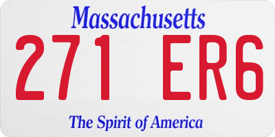 MA license plate 271ER6