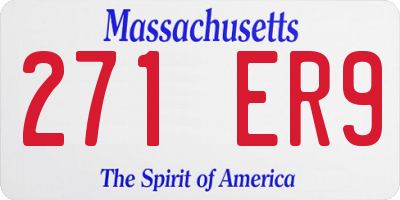 MA license plate 271ER9