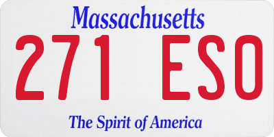 MA license plate 271ES0