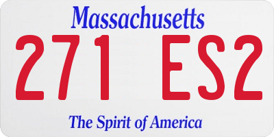 MA license plate 271ES2