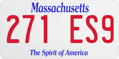 MA license plate 271ES9