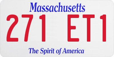 MA license plate 271ET1