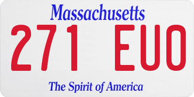 MA license plate 271EU0