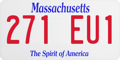 MA license plate 271EU1