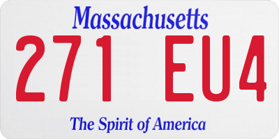 MA license plate 271EU4
