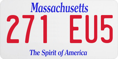 MA license plate 271EU5