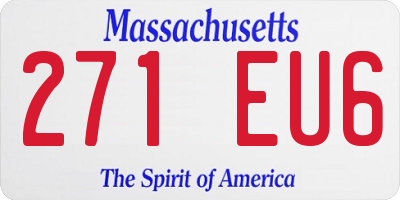 MA license plate 271EU6