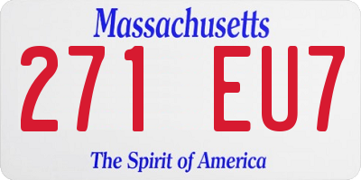 MA license plate 271EU7