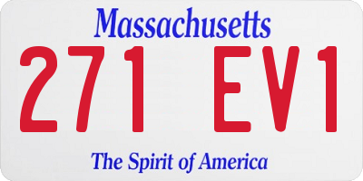 MA license plate 271EV1