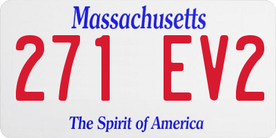 MA license plate 271EV2