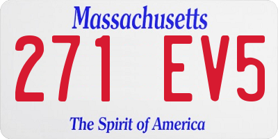 MA license plate 271EV5