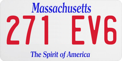 MA license plate 271EV6