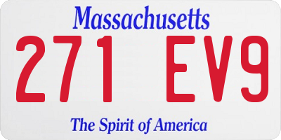 MA license plate 271EV9