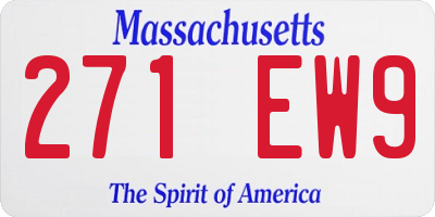 MA license plate 271EW9