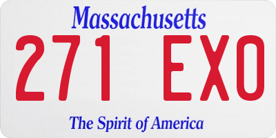 MA license plate 271EX0