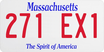 MA license plate 271EX1